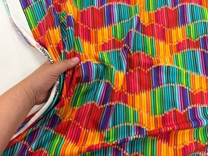 Lápiz Arco Iris Jersey Tela Elástica Algodón Tejido Profesor Escuela Confección - Imagen 1 de 6
