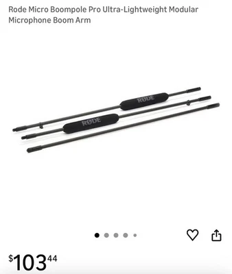 Rode Micro Boompole Pro — Carbon Fiber Ultra Light Weight Boom - Image 1 of 3