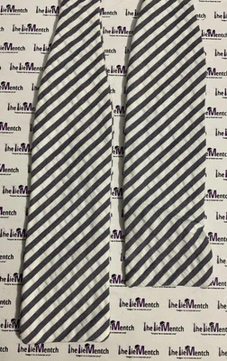 Pajarita ajustable a rayas blancas y azules de seda con extremos cuadrados Brooks Brother Foto 1 de 2