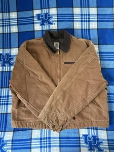 Giacca da lavoro uomo vintage Carhartt J97 BRN Detroit marrone marrone XXL 2XL 14806 - Foto 1 di 7