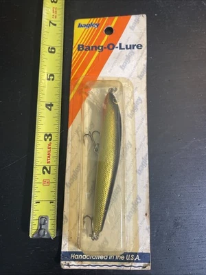 Bagleys Bang-O-Lure 4 BG Negro Dorado 4.5" De Colección Nuevo en Caja Foto 1 de 4