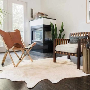 Real Cowhide Rug Area Rug Cowhide Carpet Bedroom Mat Home Accent Rug vidaXL - Picture 1 of 32
