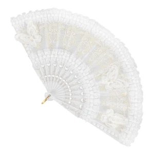 Ventaglio a mano pieghevole in pizzo donna Miss Bridal ventagli portatili accessori - Foto 1 di 12