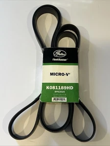 Gates K081189HD FleetRunner Micro-V Serpentine Drive Belt for 95-97 Ford F-250 - Picture 1 of 3