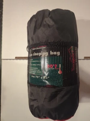 Saco de dormir Texsport verde polar NUEVO 75"x32", cremallera alrededor, se puede forrar Foto 1 de 4