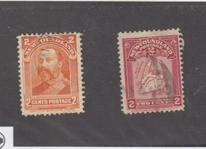 NEWFOUNDLAND (MK2803) # 81,86 F-USED 5cts 1887 KEVII & MAP OF NFLD/ORG,ROSE CARM - Bild 1 von 1
