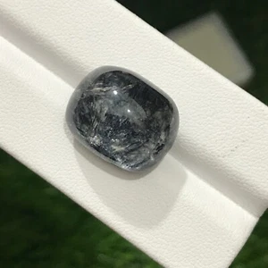 23.70 Carat Natural Black Tourmaline Rutile Quartz Loose Gemstone From Pakistan - Picture 1 of 8