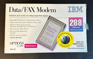 IBM 1995 Data/ FAX Modem PCMCIA MOD 420 NIB, Sealed Software, All cables, Papers - Picture 1 of 5