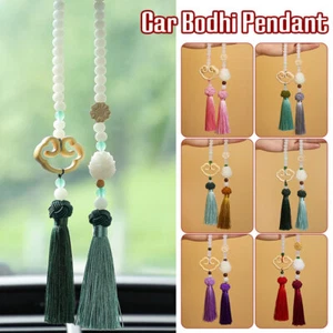 Car Rear View Mirror Pendant Carving Auto Accessories Lotus Bodhi Hanging Decor - Picture 1 of 22