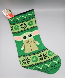 Star Wars Mandalorian Disney Christmas Stocking Baby Yoda Din Grogu New - Picture 1 of 5