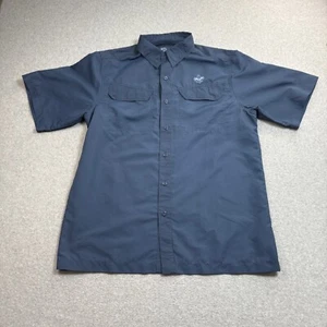 Boy Scouts Of America Uniform Shirt Men Medium Blue Vented Microfiber Lightweigh - Picture 1 of 8
