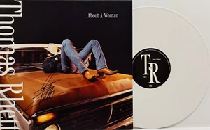 THOMAS RHETT Signed White Vinyl LP Cover "About A Woman" JSA COA - Picture 1 of 3