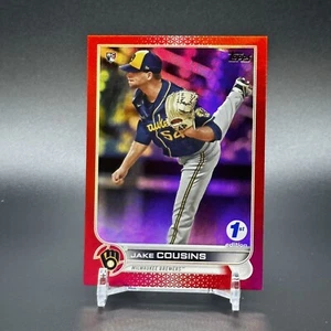 2022 Topps Series 1 1st Edition Red Jake Cousins #'d /50 Rookie RC - READ - Bild 1 von 4