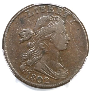 1802 S-231 R-1 PCGS VF 35 Draped Bust Large Cent Coin 1c - Picture 1 of 3