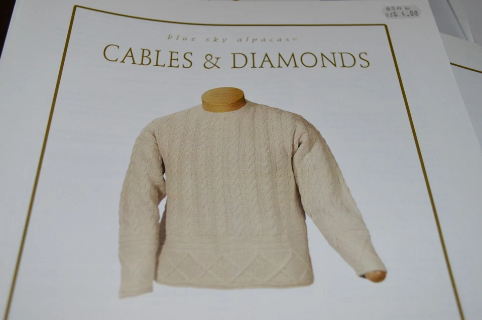 Cables & Diamonds Sweater Knitting Pattern Blue Sky Alpacas - Image 1 of 1
