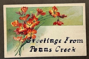 Penns Creek PA Greetings from Penns Creek Embossed - Picture 1 of 2