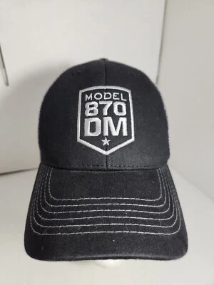 Remington Gun Makers Model 870 DM Black Gray Mesh Snapback Baseball Hat - Image 1 of 4