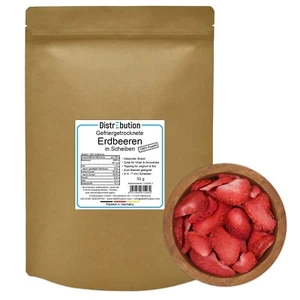 Erdbeeren Gefriergetrocknet | 50g in Scheiben | 100% Frucht Ohne Zusatzstoffe - Bild 1 von 9
