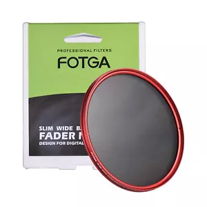 FOTGA 82mm Slim Fader Variable Filter Neutral Density ND2 to ND400 Red Y2J0 - Picture 1 of 9