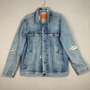 Chaqueta vaquera de camionero de mezclilla Levi's para hombre talla XL 72334-0475 azul rasgado envejecido - Imagen 1 de 9