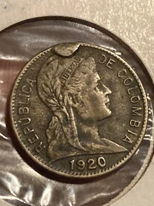 Colombia 1920 Centavo KM#275 T520 CUD ERROR - Picture 1 of 5