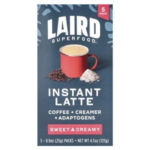 Instant Latte, Sweet & Creamy, 5 Packs, 0.9 oz (25 g) Each - Picture 1 of 3