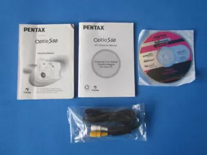 Pentax Optio S50 Parts -  Manuals/Camera Case/Software Disc and AV Cable - Picture 1 of 5