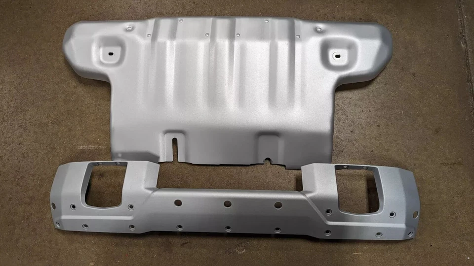 2021-25 Ford Bronco Raptor OEM Engine Skid Plate Heavy Duty Silver & Bumper Trim - Image 1 of 1