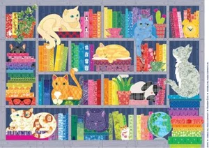 Cobble Hill Rainbow Cats 500 Piece Jigsaw Puzzle - Picture 1 of 3