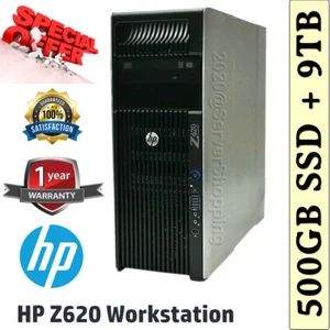 HP Z620 Workstation Xeon E5-2670v2 20-Core CPU 128GB RAM 500GB SSD 9TB 3.5" SAS - Picture 1 of 9