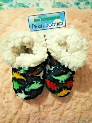 Skidders динозавров синий размер 6-12 М плюшевые детские пинетки тапочки - Изображение 1 из 4