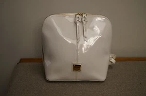 Dooney & Bourke Large White Patent Leather Trixie Crossbody NWT QVC A351907 - Picture 1 of 11