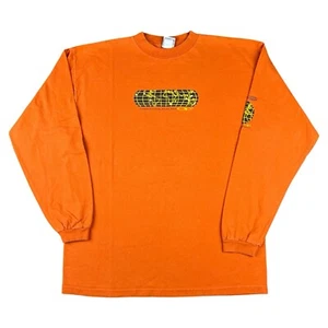 OP Ocean Pacific International Road Trip Long Sleeve Shirt Large Orange Vintage - Picture 1 of 11