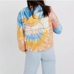 Felpa con cappuccio FREE & EASY x MADEWELL Bright Tie-Dye cotone biologico XXS - Foto 1 di 7