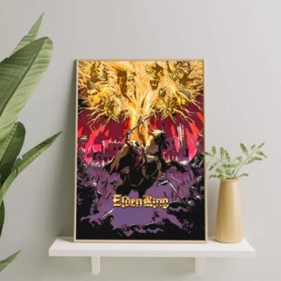 Elden Ring Poster Print, Retro Video Game Wall Art-Wall Decor - Image 1 of 4