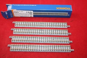 Tomix 1801 (971801) Fine Track Spur N 4 x gerades Gleis 140 mm Holzschwelle/NEU