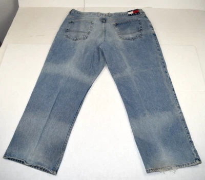 Vintage Tommy Hilfiger Jeans Size 44 x 31 90s Fades Wide Leg jnco Baggy Skater - Image 1 of 4