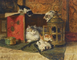 Henriette Ronner Knip #1 Cats Canvas Print 16 x 20    #4954 - Picture 1 of 4