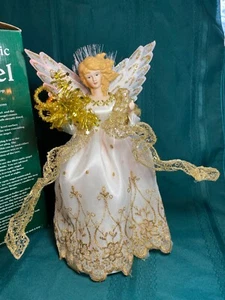 Vtg Angel Vintage Fiber Optic Tree Top/Tabletop Continuous Color Changing 15" H - Picture 1 of 20