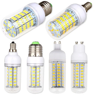 E26 E12 E27 E14 G9 GU10 Dimmable LED Corn Bulb Light 5730 SMD White Lamp Bright - Image 1 of 4