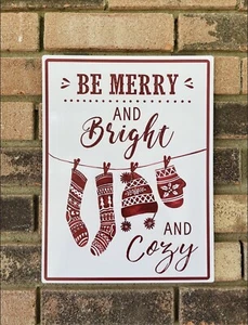 Merry Bright & Cozy Blechschild - Bild 1 von 9
