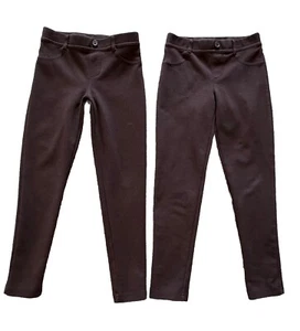 WN Girls School Uniform Stretch Ponte Knit Black Leggings 2-Pack Size 8 - Picture 1 of 4