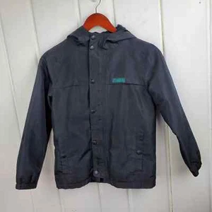 Gap Kids Unisex Black Hooded Lightweight Microfleece Lined Jacket Size Medium - Picture 1 of 13