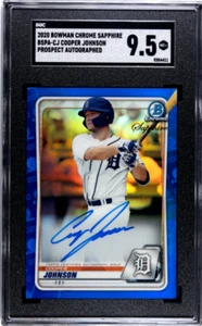2020 Bowman Chrome Sapphire Cooper Johnson #BSPA-CJ SGC 9,5 - Foto 1 di 2
