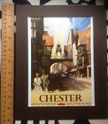 Vintage mounted railway poster print of Chester 1950s 10" x 8" (reproduction)