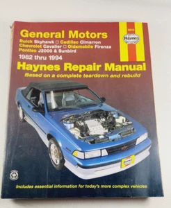 Manual de taller de reparación Haynes 38015 Buick Skyhawk Cimarron Cavalier 1982 a 1994 - Imagen 1 de 9
