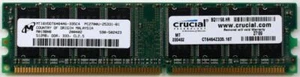 MEMORY MT16VDDT6464AG-335C4 PC2700U-25331-B1 512MB DDR 333 CL2.5, CT6464Z335.16 - Picture 1 of 2
