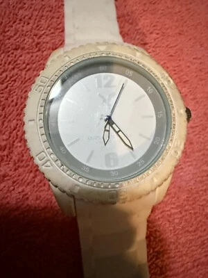 American Eagle White Dial Round Case 49 mm White Rubber Band Watch  - Image 1 of 4