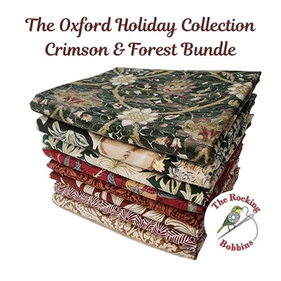 The Oxford Holiday Collection, paquete de 8 impresiones de Morris & Co. Crims/Forest Foto 1 de 4