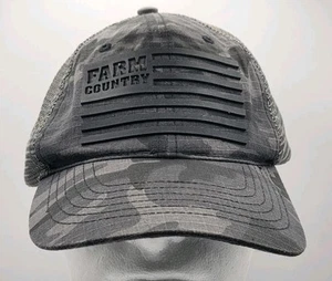 John Deere Farm Country Flag Camo Trucker Hat Snapback Cap Mesh Camouflage - Picture 1 of 10